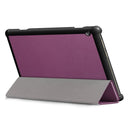 3-folding Custer Texture Deformation Flip Leather Case for Lenovo Tab M10 TB-X605F / X505F(Purple)