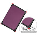 3-folding Custer Texture Deformation Flip Leather Case for Lenovo Tab M10 TB-X605F / X505F(Purple)