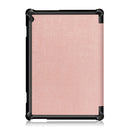 3-folding Custer Texture Deformation Flip Leather Case for Lenovo Tab M10 TB-X605F / X505F(Rose Gold)