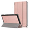 3-folding Custer Texture Deformation Flip Leather Case for Lenovo Tab M10 TB-X605F / X505F(Rose Gold)