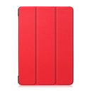 3-folding Custer Texture Deformation Flip Leather Case for Lenovo Tab M10 TB-X605F / X505F(Red)