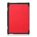 3-folding Custer Texture Deformation Flip Leather Case for Lenovo Tab M10 TB-X605F / X505F(Red)