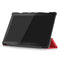 3-folding Custer Texture Deformation Flip Leather Case for Lenovo Tab M10 TB-X605F / X505F(Red)