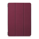 3-folding Custer Texture Deformation Flip Leather Case for Lenovo Tab M10 TB-X605F / X505F(Wine Red)