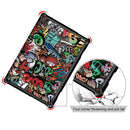 Coloured Drawing Pattern Horizontal Deformation Flip Leather Case for Lenovo Tab M10, with Three-folding Holder (Scrawl Pattern)