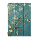 Coloured Drawing Pattern Horizontal Deformation Flip Leather Case for Lenovo Tab M10, with Three-folding Holder (Prunus Pattern)