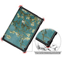Coloured Drawing Pattern Horizontal Deformation Flip Leather Case for Lenovo Tab M10, with Three-folding Holder (Prunus Pattern)