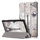 Coloured Drawing Pattern Horizontal Deformation Flip Leather Case for Lenovo Tab M10, with Three-folding Holder (Ancient Tower Pattern)