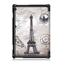 Coloured Drawing Pattern Horizontal Deformation Flip Leather Case for Lenovo Tab M10, with Three-folding Holder (Ancient Tower Pattern)