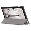 Coloured Drawing Pattern Horizontal Deformation Flip Leather Case for Lenovo Tab M10, with Three-folding Holder (Ancient Tower Pattern)