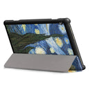Coloured Drawing Pattern Horizontal Deformation Flip Leather Case for Lenovo Tab M10, with Three-folding Holder (Starry Sky Pattern)