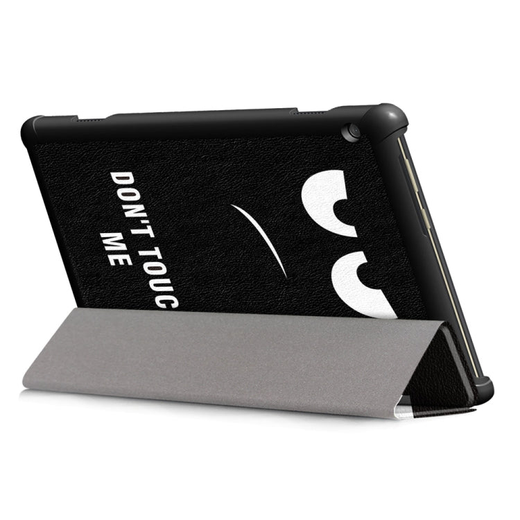 Coloured Drawing Pattern Horizontal Deformation Flip Leather Case for Lenovo Tab M10, with Three-folding Holder (Big Eyes Pattern)