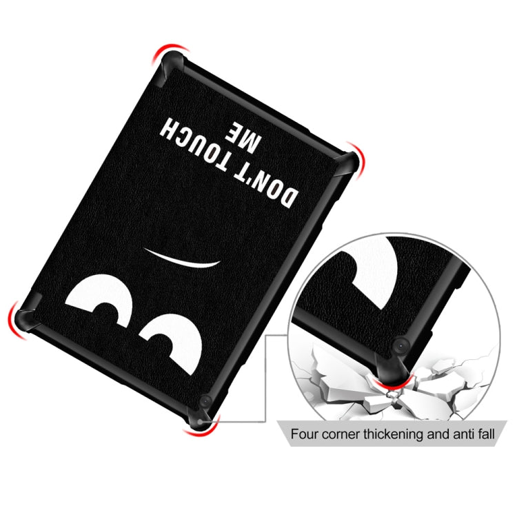Coloured Drawing Pattern Horizontal Deformation Flip Leather Case for Lenovo Tab M10, with Three-folding Holder (Big Eyes Pattern)