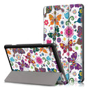 Coloured Drawing Pattern Horizontal Deformation Flip Leather Case for Lenovo Tab M10, with Three-folding Holder (Butterfly Pattern)