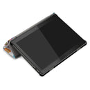 Coloured Drawing Pattern Horizontal Deformation Flip Leather Case for Lenovo Tab M10, with Three-folding Holder (Butterfly Pattern)