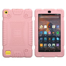 Full Coverage Silicone Shockproof Case for Amazon Kindle Fire HD 8 (2017)(Rose Gold)