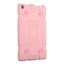 Full Coverage Silicone Shockproof Case for Amazon Kindle Fire HD 8 (2017)(Rose Gold)