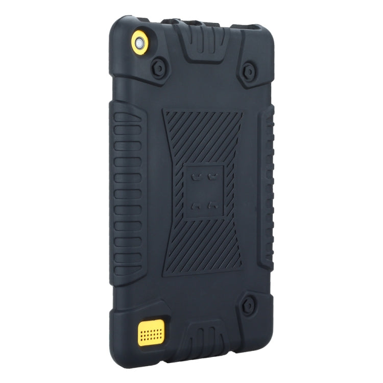 Full Coverage Silicone Shockproof Case for Amazon Kindle Fire 7 (2017)(Black)