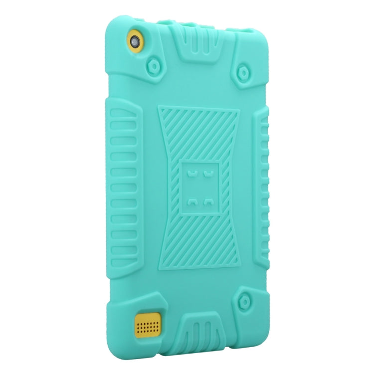 Full Coverage Silicone Shockproof Case for Amazon Kindle Fire 7 (2017)(Green)