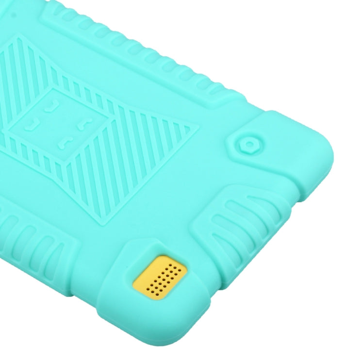 Full Coverage Silicone Shockproof Case for Amazon Kindle Fire 7 (2017)(Green)
