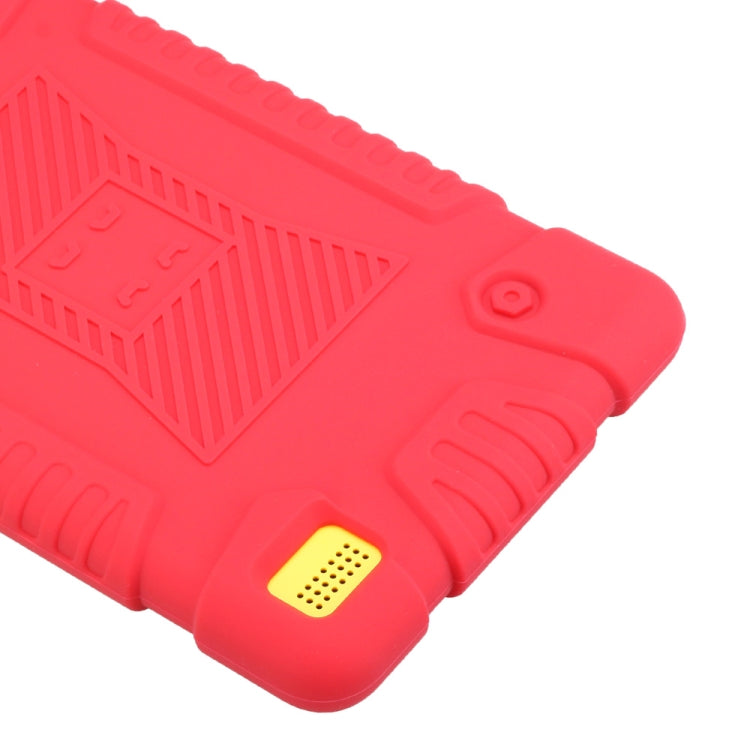 Full Coverage Silicone Shockproof Case for Amazon Kindle Fire 7 (2017)(Red)