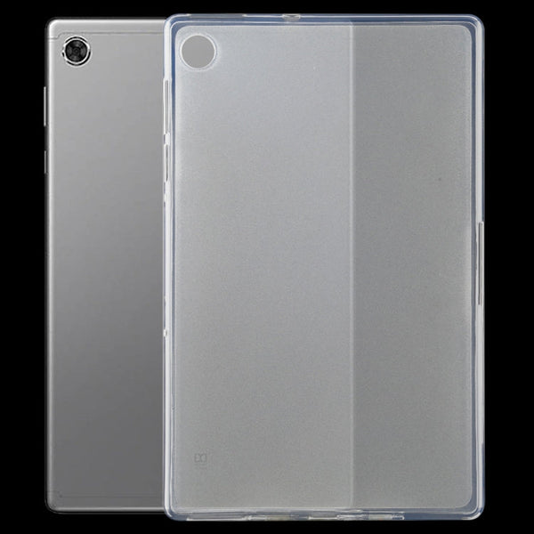 For Lenovo Tab M10 Plus 0.75mm Ultrathin Outside Glossy Inside Frosted TPU Soft Protective Case(Transparent)
