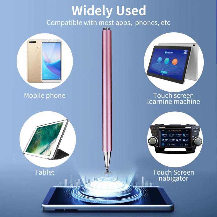 JD01 Universal Magnetic Pen Cap + Disc + Spare Pen Head Stylus Pen for Smart Tablets and Mobile Phones(Rose Gold)