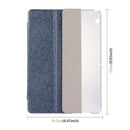 For Huawei MediaPad T3 10 9.6 inch Silk Texture Horizontal Flip Leather Case with 3-folding Holder(Dark Blue)