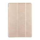 For Huawei MediaPad T3 10 9.6 inch Silk Texture Horizontal Flip Leather Case with 3-folding Holder(Gold)