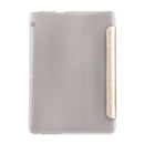 For Huawei MediaPad T3 10 9.6 inch Silk Texture Horizontal Flip Leather Case with 3-folding Holder(Gold)