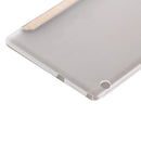 For Huawei MediaPad T3 10 9.6 inch Silk Texture Horizontal Flip Leather Case with 3-folding Holder(Gold)