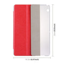 For Huawei MediaPad T3 10 9.6 inch Silk Texture Horizontal Flip Leather Case with 3-folding Holder(Red)
