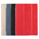 For Huawei MediaPad T3 10 9.6 inch Silk Texture Horizontal Flip Leather Case with 3-folding Holder(Dark Blue)
