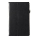 For Amazon Kindle Fire HD8 (2017) Litchi Texture Horizontal Flip Leather Case with Holder(Black)