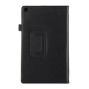 For Amazon Kindle Fire HD8 (2017) Litchi Texture Horizontal Flip Leather Case with Holder(Black)