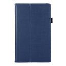 For Amazon Kindle Fire HD8 (2017) Litchi Texture Horizontal Flip Leather Case with Holder(Dark Blue)