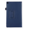For Amazon Kindle Fire HD8 (2017) Litchi Texture Horizontal Flip Leather Case with Holder(Dark Blue)