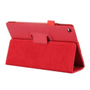 For Amazon Kindle Fire HD8 (2017) Litchi Texture Horizontal Flip Leather Case with Holder(Red)