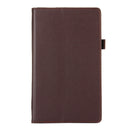 For Amazon Kindle Fire HD8 (2017) Litchi Texture Horizontal Flip Leather Case with Holder(Brown)