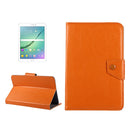 10 inch Tablets Leather Case Crazy Horse Texture Protective Case Shell with Holder for Asus ZenPad 10 Z300C, Huawei MediaPad M2 10.0-A01W, Cube IWORK10(Orange)