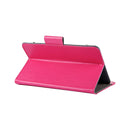 10 inch Tablets Leather Case Crazy Horse Texture Protective Case Shell with Holder for Asus ZenPad 10 Z300C, Huawei MediaPad M2 10.0-A01W, Cube IWORK10(Magenta)