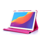 Litchi Texture Horizontal Flip 360 Degrees Rotation Leather Case for Huawei MediaPad T5 10.1, with Holder (Magenta)