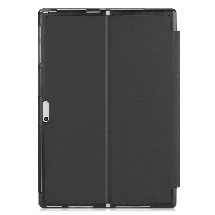 Custer Texture Horizontal Flip PU Leather Case for Microsoft Surface Pro 4 / 5 / 6 / 7 12.3 inch, with Holder & Pen Slot(Black)