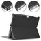 Custer Texture Horizontal Flip PU Leather Case for Microsoft Surface Pro 4 / 5 / 6 / 7 12.3 inch, with Holder & Pen Slot(Black)