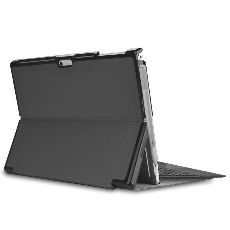 Custer Texture Horizontal Flip PU Leather Case for Microsoft Surface Pro 4 / 5 / 6 / 7 12.3 inch, with Holder & Pen Slot(Grey)