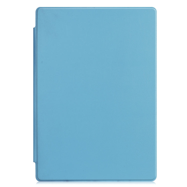 Custer Texture Horizontal Flip PU Leather Case for Microsoft Surface Pro 4 / 5 / 6 / 7 12.3 inch, with Holder & Pen Slot(Blue)