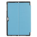 Custer Texture Horizontal Flip PU Leather Case for Microsoft Surface Pro 4 / 5 / 6 / 7 12.3 inch, with Holder & Pen Slot(Blue)