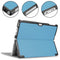 Custer Texture Horizontal Flip PU Leather Case for Microsoft Surface Pro 4 / 5 / 6 / 7 12.3 inch, with Holder & Pen Slot(Blue)