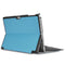 Custer Texture Horizontal Flip PU Leather Case for Microsoft Surface Pro 4 / 5 / 6 / 7 12.3 inch, with Holder & Pen Slot(Blue)