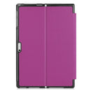 Custer Texture Horizontal Flip PU Leather Case for Microsoft Surface Pro 4 / 5 / 6 / 7 12.3 inch, with Holder & Pen Slot(Purple)